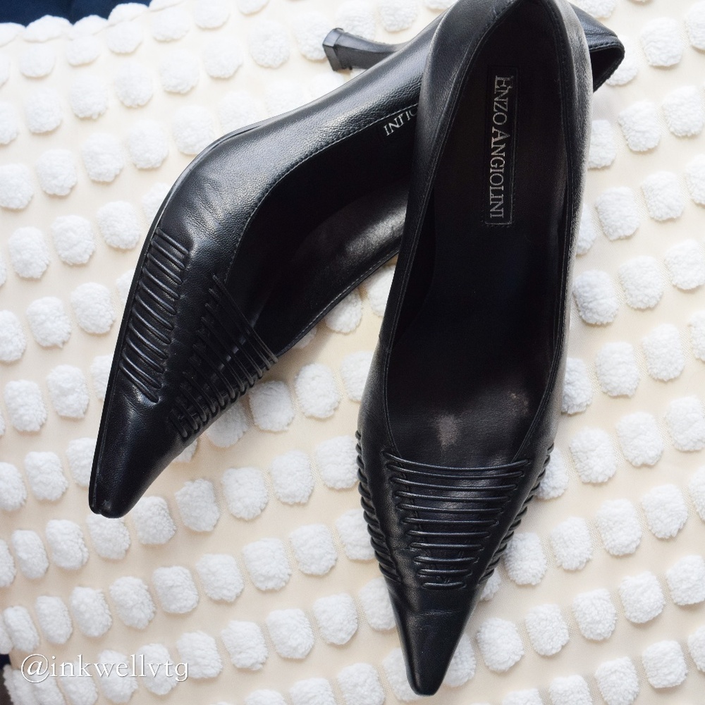 ENZO ANGLIOLINI | Italian Leather Kitten Heels *LEATHER*